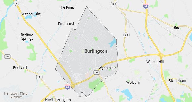 Map of Burlington, MA