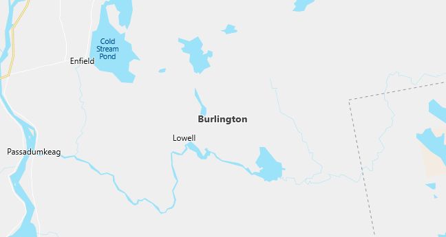 Map of Burlington, ME