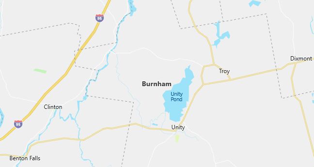 Map of Burnham, ME