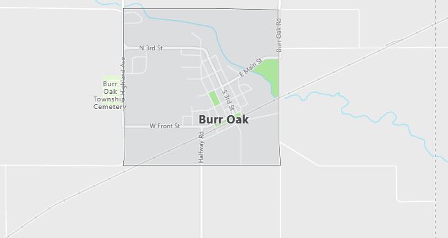 Map of Burr Oak, MI