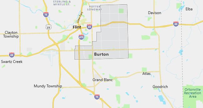 Map of Burton, MI