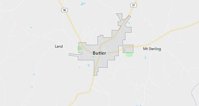 Map of Butler, AL