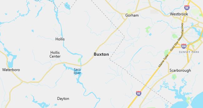 Map of Buxton, ME