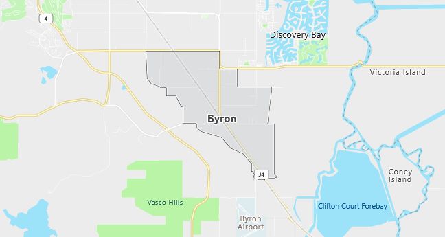 Map of Byron, CA