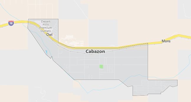 Map of Cabazon, CA