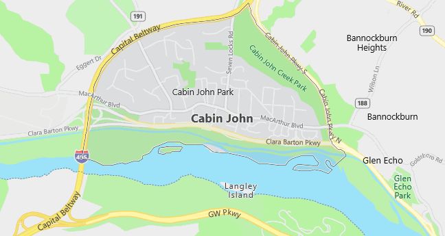 Map of Cabin John, MD