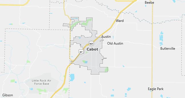 Map of Cabot, AR