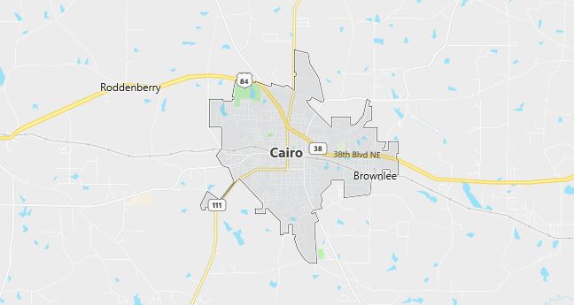 Map of Cairo, GA