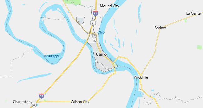 Map of Cairo, IL