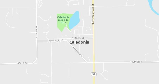 Map of Caledonia, MI