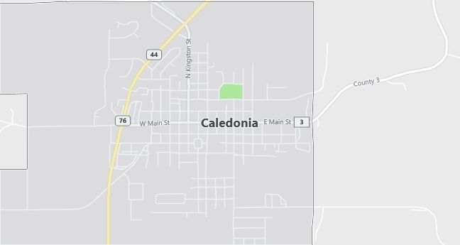 Map of Caledonia, MN