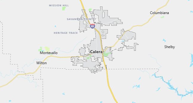 Map of Calera, AL