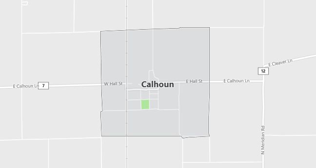 Map of Calhoun, IL