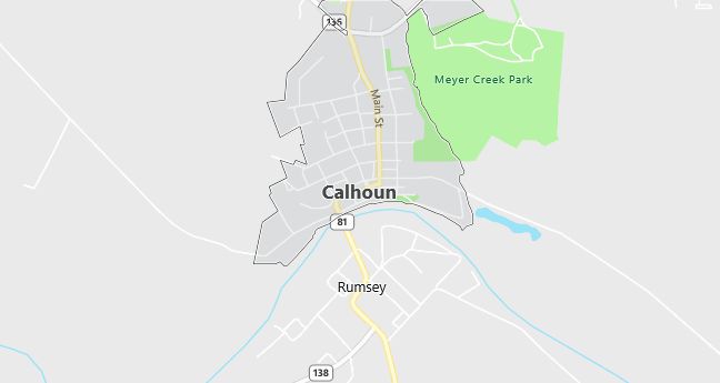 Map of Calhoun, KY