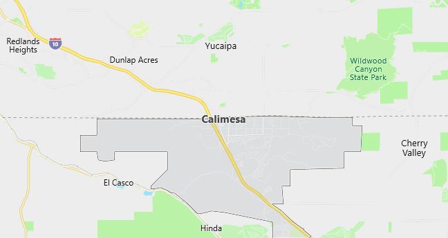 Map of Calimesa, CA