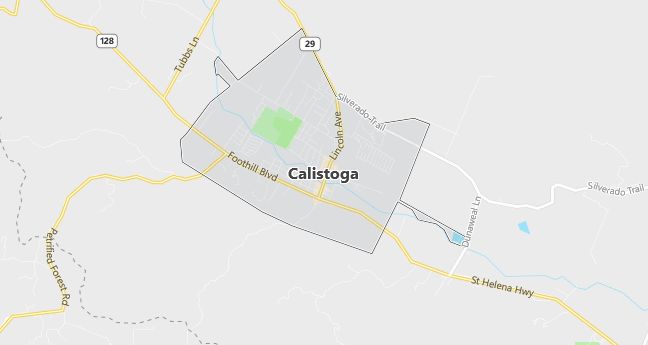 Map of Calistoga, CA