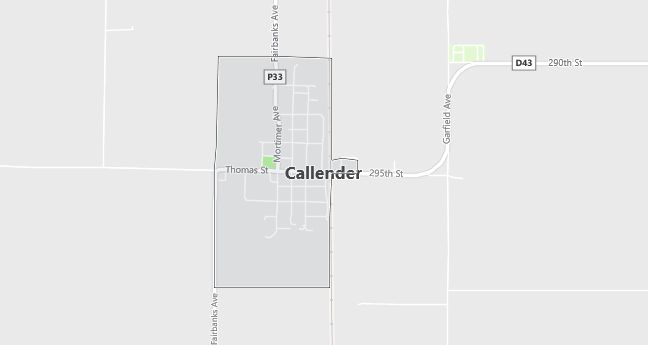 Map of Callender, IA