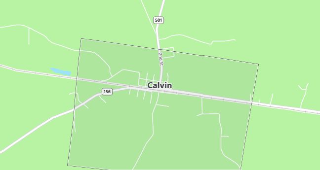 Map of Calvin, LA