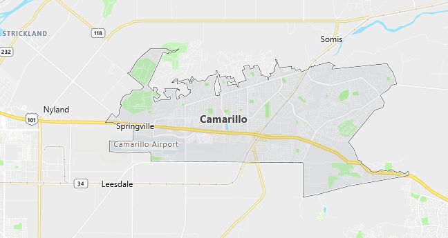 Map of Camarillo, CA