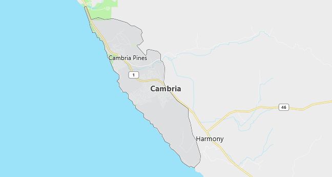 Map of Cambria, CA