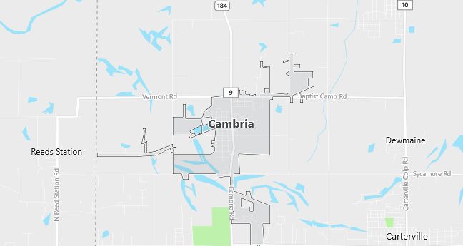 Map of Cambria, IL