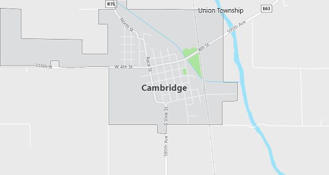 Map of Cambridge, IA