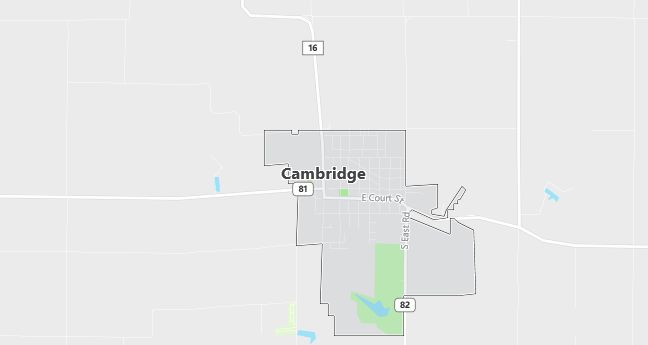 Map of Cambridge, IL