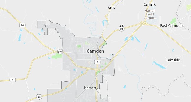 Map of Camden, AR