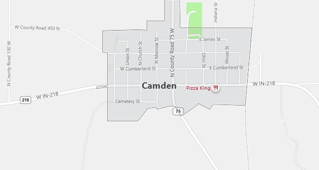 Map of Camden, IN