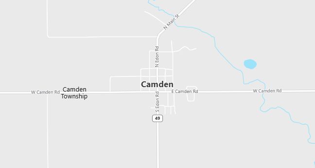 Map of Camden, MI