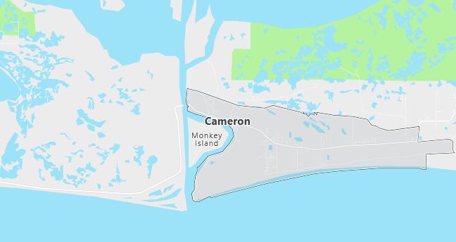 Map of Cameron, LA