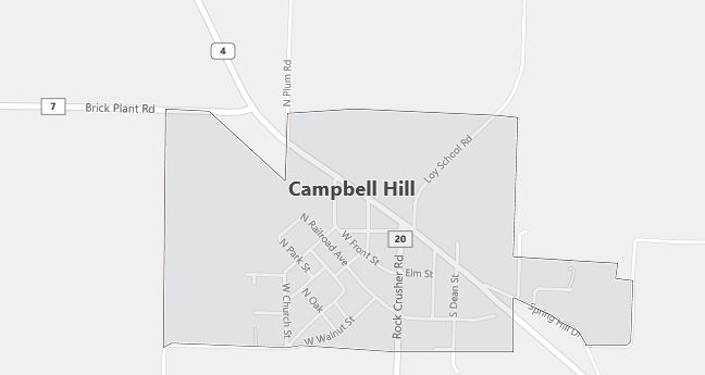 Map of Campbell Hill, IL