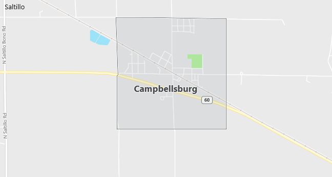 Map of Campbellsburg, IN