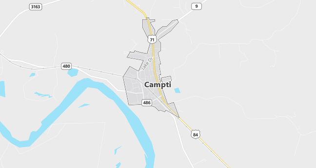 Map of Campti, LA