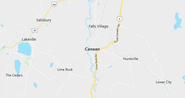 Map of Canaan, CT