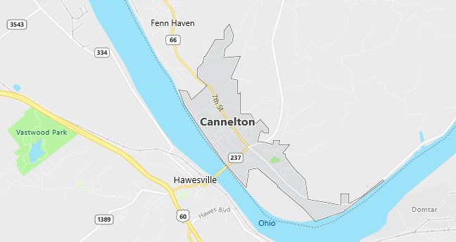 Map of Cannelton, IN