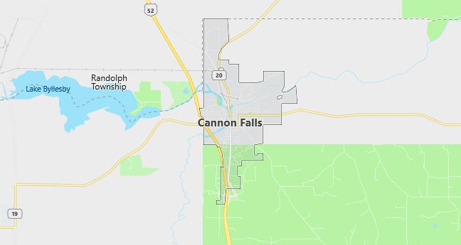 Map of Cannon Falls, MN