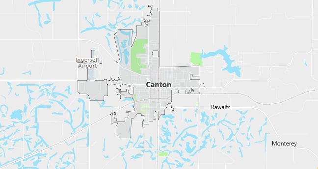 Map of Canton, IL