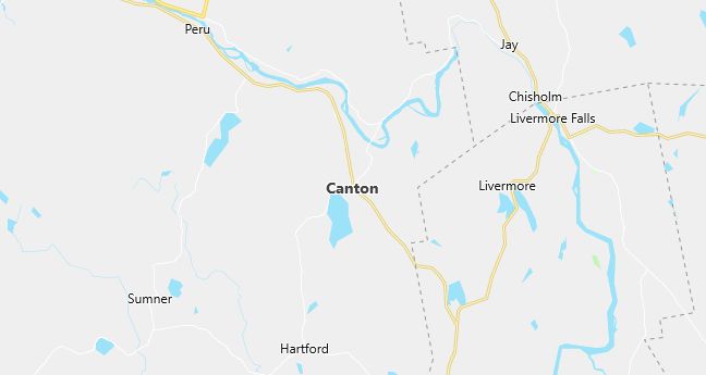 Map of Canton, ME