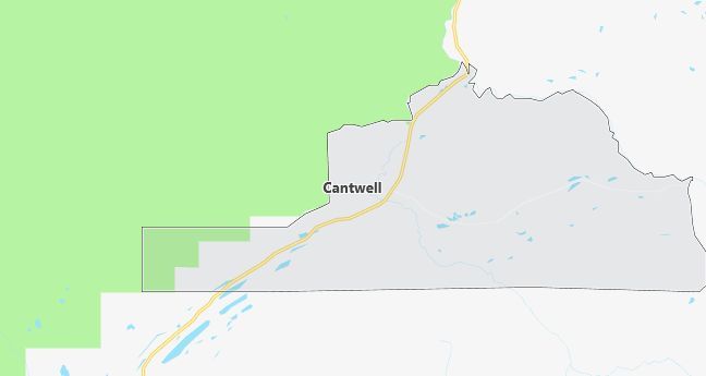 Map of Cantwell, AK