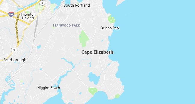 Map of Cape Elizabeth, ME