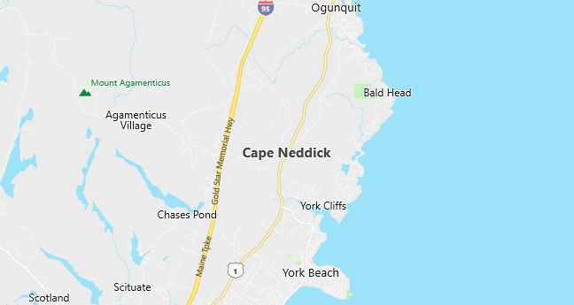 Map of Cape Neddick, ME