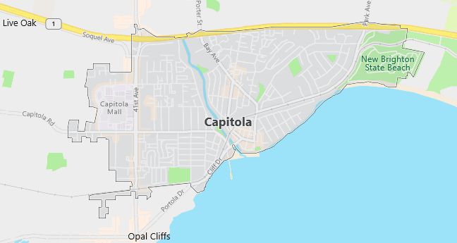 Map of Capitola, CA