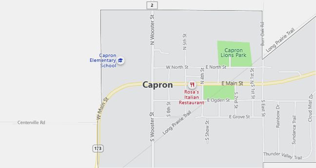 Map of Capron, IL