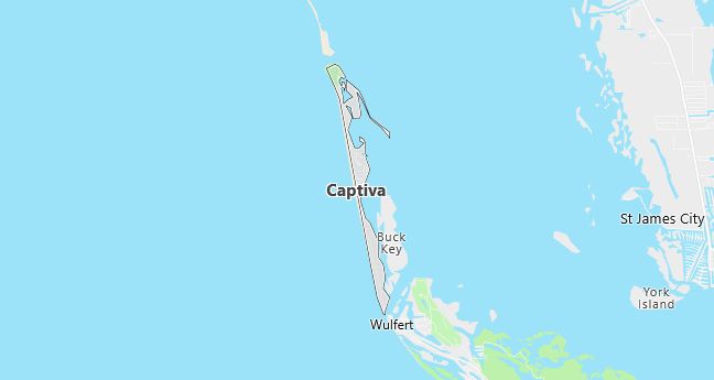 Map of Captiva, FL