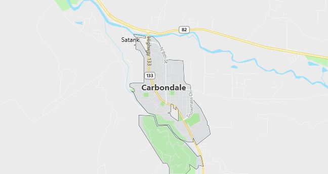 Map of Carbondale, CO