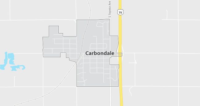 Map of Carbondale, KS