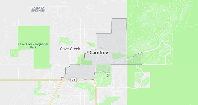 Map of Carefree, AZ