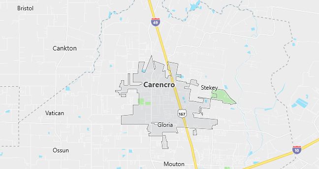 Map of Carencro, LA