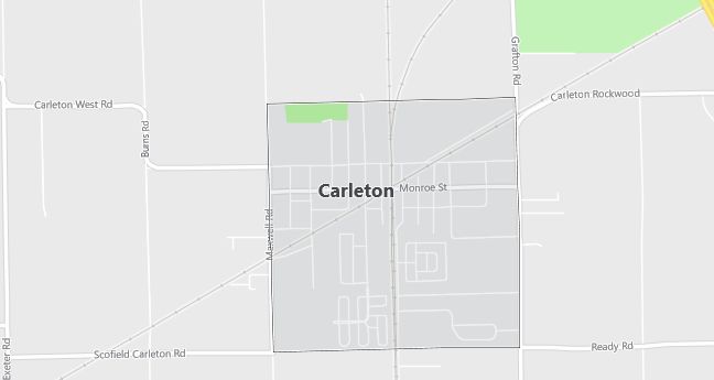 Map of Carleton, MI